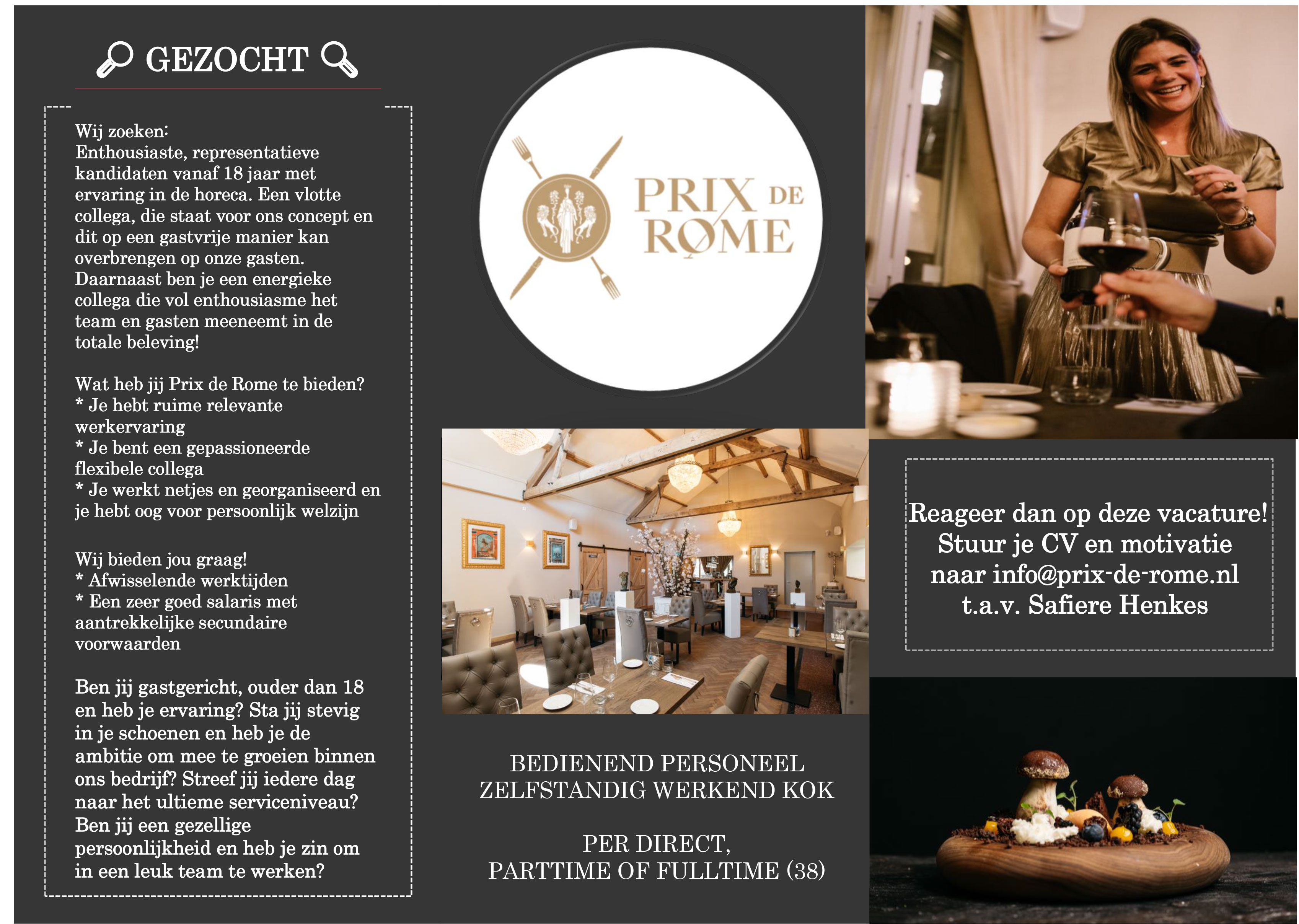 Vacature bij Prix de Rome